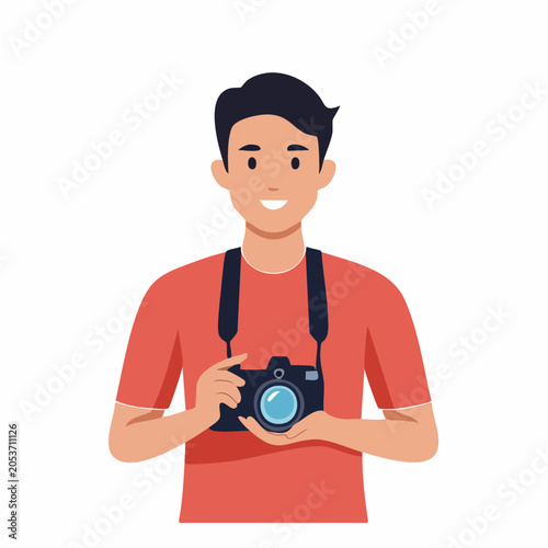 Man holding a camera
