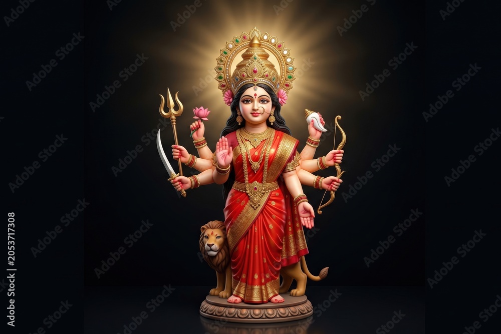 Obraz premium Serene Maa Durga Idol — Sacred Divine Mother