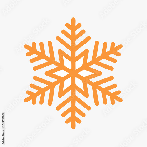 Orange Snowflake Icon