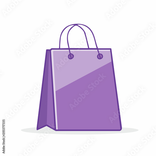 Purple Shopping Bag Icon
