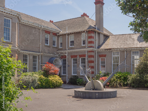 Impressive worker homes and work buildings at Port Sunlight, Wirral. UK