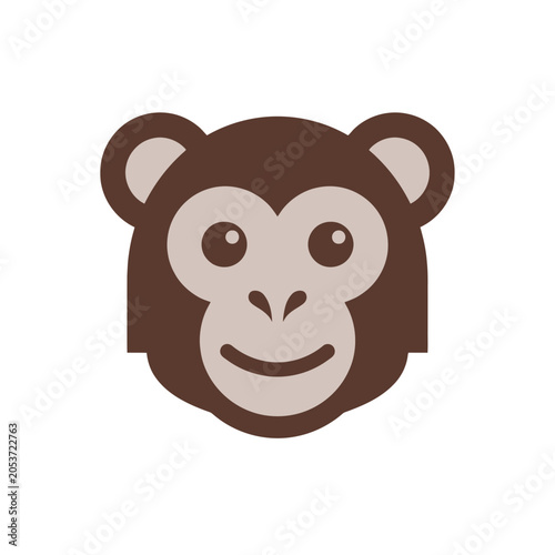 Photography Cute cartoon monkey face head icon