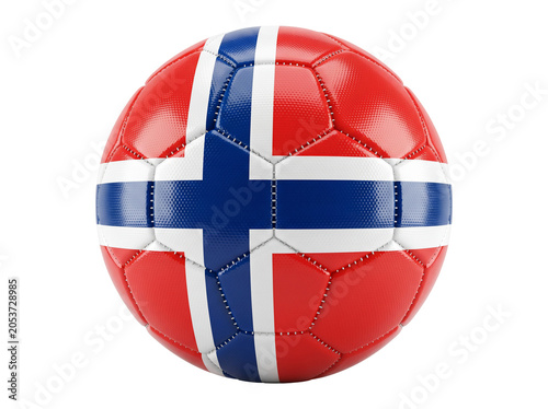 Soccer Ball with the Colors of the Danish Flag Featuring Football, Red, White with Blue and Scandinavian Elements for National, Design Projects