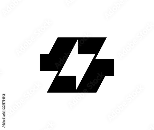 Abstract Z Letter Thunderbolt Logo Design