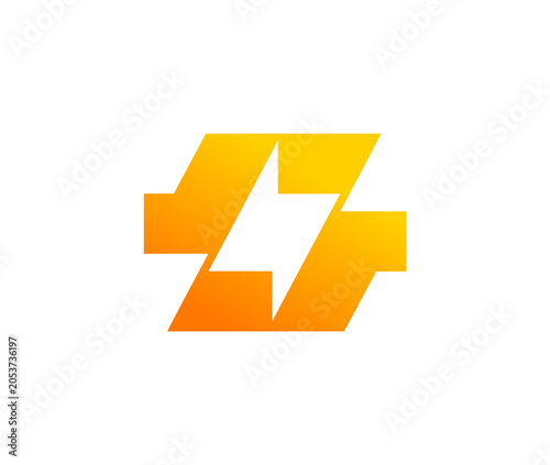 Abstract Z Letter Thunderbolt Logo Design