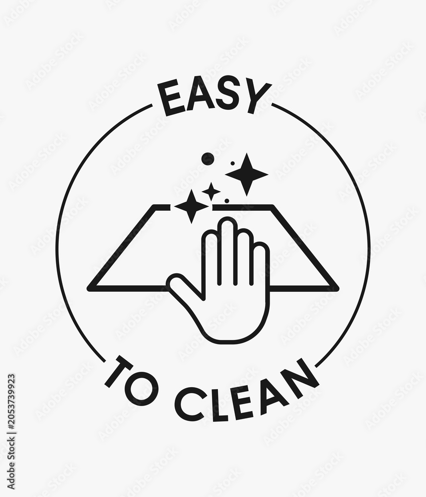 Obraz premium EASY TO CLEAN SIGN VECTOR