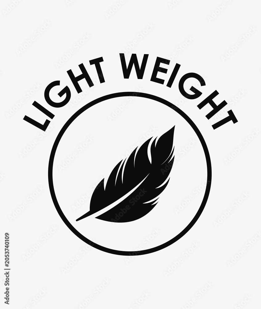 Fototapeta premium LIGHT WEIGHT SIGN VECTOR.