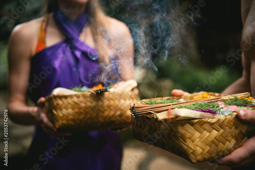 Traditional Balinese Offering Ceremony