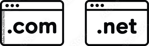 Tableau sur toile Web browser, icon set, internet window frames with