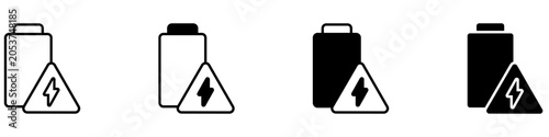 Vászonkép Empty battery icon vector