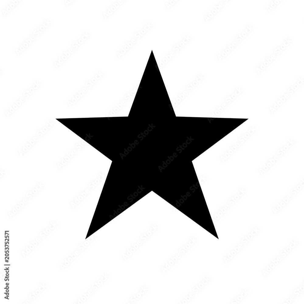 Obraz premium A black star shape on a transparent background for design and artistic use