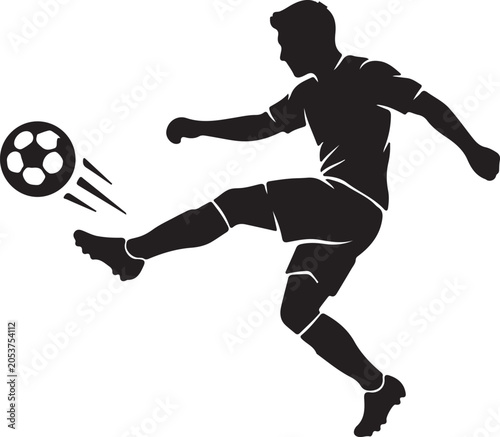 Φωτογραφία Football player kicking ball