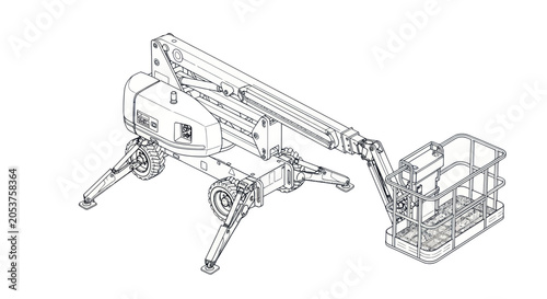 Photos Mobile telescopic boom lift with hydraulic stabilizers