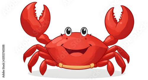 Canvastavla crabillustration, cartooncrab, redcrabvector, crab, crustacean, ocean, sea, mari