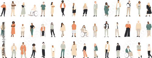 Foto People icon collection. Modern colorful design.