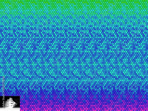 Fotografie Vibrant Stereogram with Hidden Sailboat