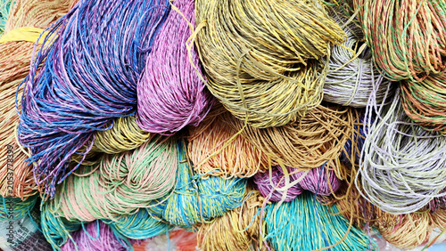 Types of yarn include: Cotton Yarn, Wool Yarn, Silk Yarn, Linen Yarn, Bamboo Yarn, Polyester Yarn, Nylon (Polyamide) Yarn, Acrylic Yarn, Viscose (Rayon) Yarn, Elastane (Lycra/Spandex), Sewing Thread, 