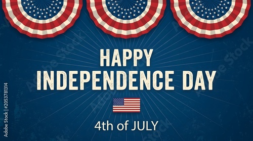 Happy independence day 4th of july celebration banner