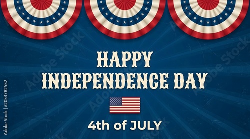 Happy independence day 4th of july celebration background