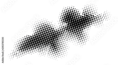 Fotografie Black and white halftone dot pattern.