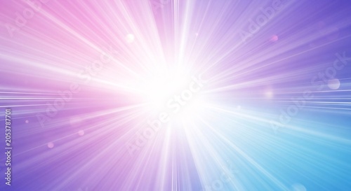 Bright radiant burst of colorful light with vivid purple pink and blue hues creating an energetic and dynamic abstract background perfect for technology and innovation themes