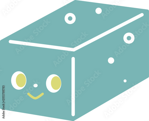 Hand‑Drawn Soda Kanten Jelly Dessert Illustration