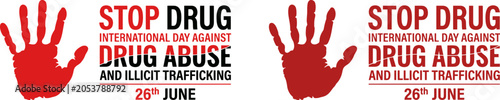 Cuadro en lienzo International day against drug abuse and illicit trafficking awareness