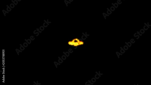 Black hole and space. 3d animation