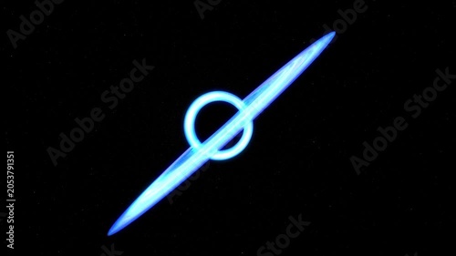 Black hole and space. 3d animation