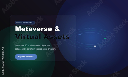 Metaverse and virtual assets web interface design