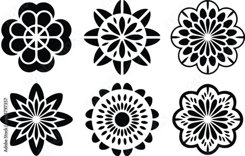a collection of 6 8 distinct black silho yw7vL dMUfqV8rQ0OxBNaw iTSL7sntT1yDL8q S0Nxcg isolated on white background