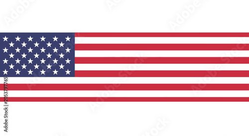 Simplified United States flag banner with stars and stripes
