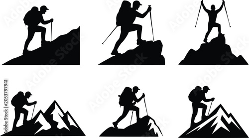 a collection of 6 8 distinctive black si ByvLKv4oWhOZDUG8a CjTg 19qZOAm Tm Q4Z Vrgv9pw isolated on white background