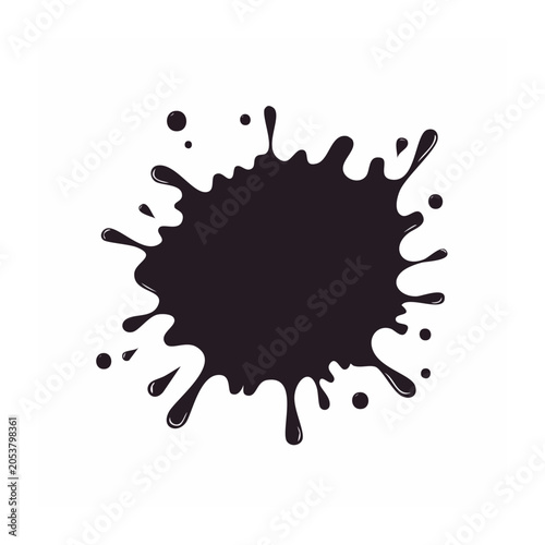 Black Ink Splash Vector Graphic