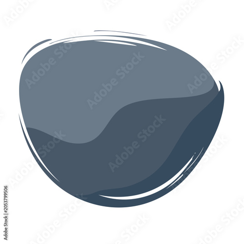 Minimalist abstract blue shape illustration