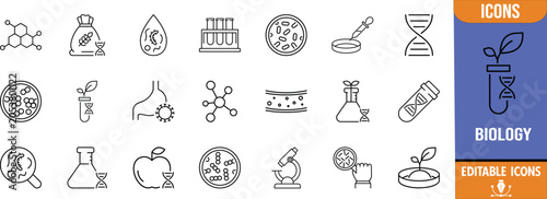 Photos Molecular biology genetic science research icons