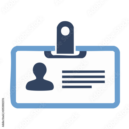 Flat Icon of Identification Badge