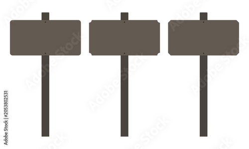 Rectangle Signpost Corner Cut Brown Icons