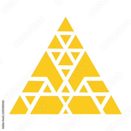 Minimalist geometric triangle pattern