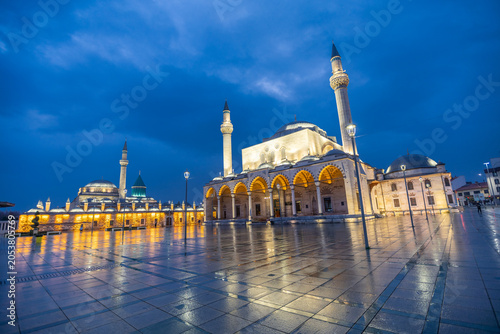 A view of the Sultan Selim Mosque and the Mevlana Museum.