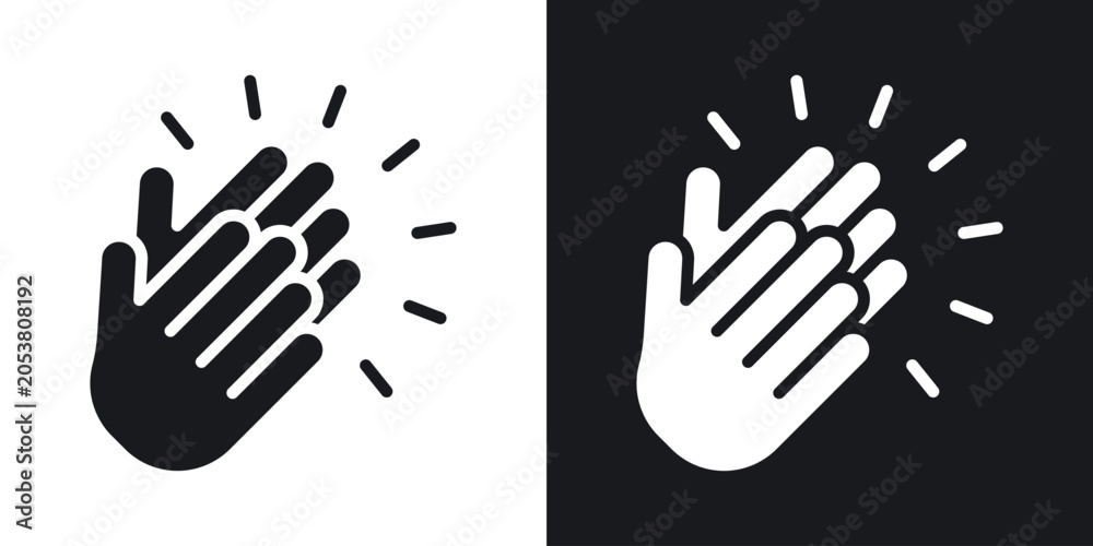 Obraz premium Clapping hands icon
