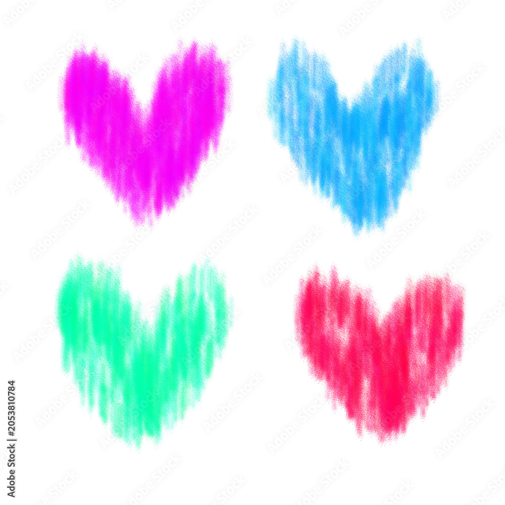 Fototapeta premium set of colorful heart