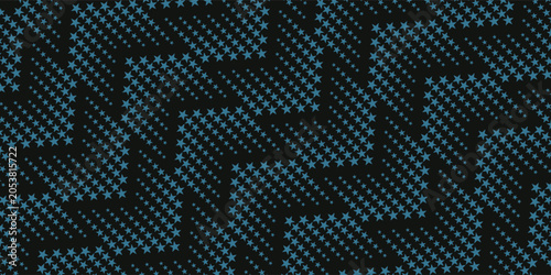 Seamless halftone star dots pattern vector, geometric halftone abstract pattern for fabric and textile printing, sports jersey texture, wrapping paper, background and packaging.