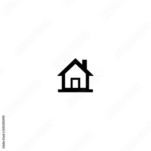 Modern Home Outline Icon Collection – Minimal Residential House Symbols