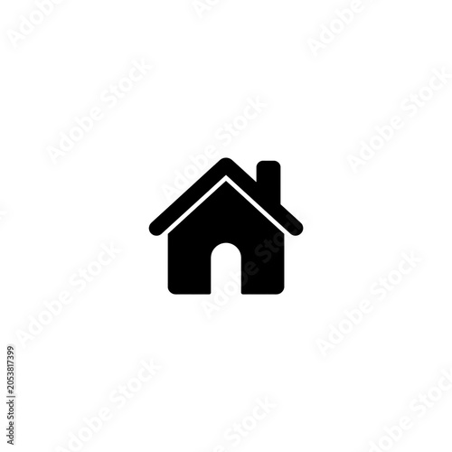 Modern Home Outline Icon Collection – Minimal Residential House Symbols