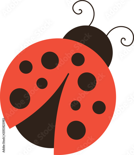 Adorable Ladybug Illustration for Kids