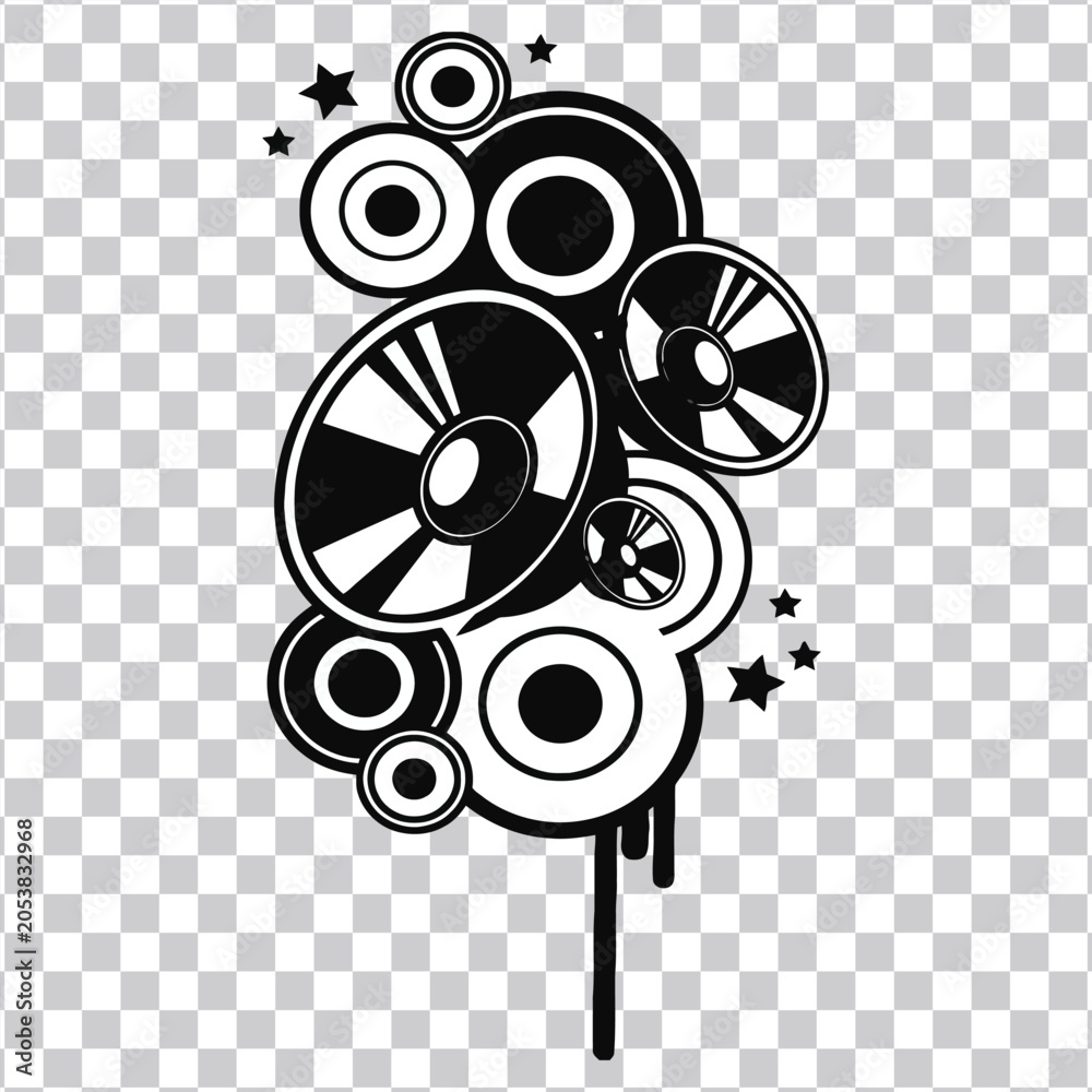 Fototapeta premium Collection of mystical celestial sun and moon tribal symbols for occult tattoo designs and spiritual graphics