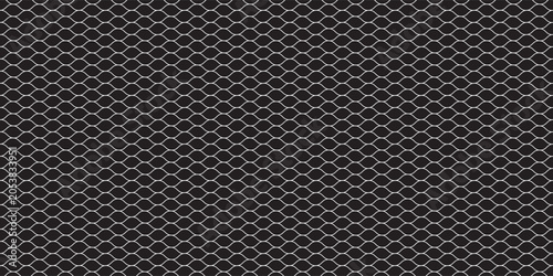White soccer goal net pattern background on black backdrop