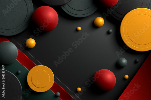 Shapes and colors in an art design