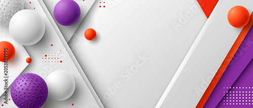 Vibrant shapes form a modern design